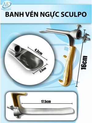 Banh vén ngực Sculpo Dài 16cm đầu dài 17,5cm dài cong 4,3cm rộng 3,5cm