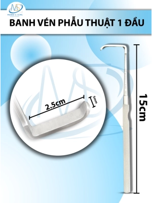 Banh vén phẫu thuật 1 đầu Dài 15cm, đầu D2.5cm R5mm