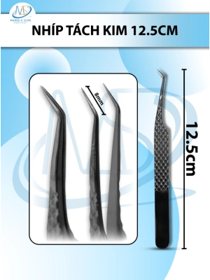 Bộ nhíp nối mi, nhíp tách kim 12.5cmD8mm  ( BAO TEST) đầu khít gắp siêu nhẹ có thể dùng nối mi