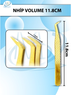 Bộ nhíp nối mi, nhíp volume 11.8cmd1.2cm ( BAO TEST) đầu khít gắp siêu nhẹ