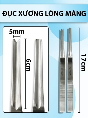 Đục xương lòng máng 17cm dài 6cm rộng 5mm