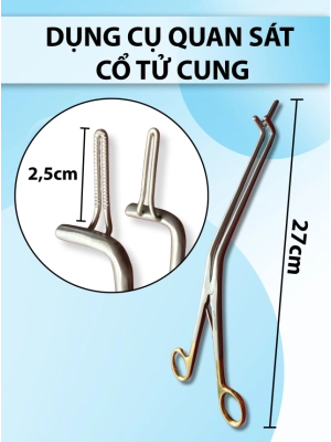 Dụng cụ quan sát cổ tử cung, Kogan Endocervical Speculum Dài trên 2,5cm dài 27cm