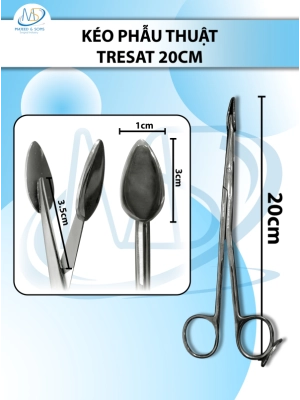 Kéo phẫu thuật căng da mặt Trepsat 20cm