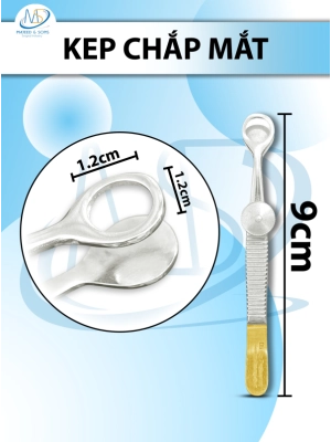 Kẹp chắp mắt Xám 8.7cm, 9cm