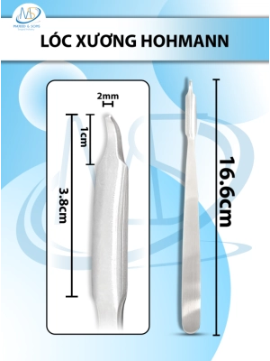 Lóc xương hohmann Dài 16.6cm d3.8cm dmin 1cm r2mm
