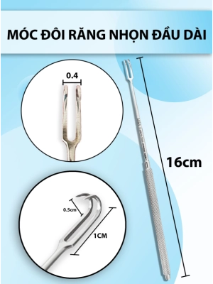 Móc đôi phẫu thuật, móc mô 16cmx0,3cm