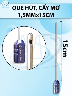 que hút, cấy mỡ 1  lỗ 1,5mmx15cm