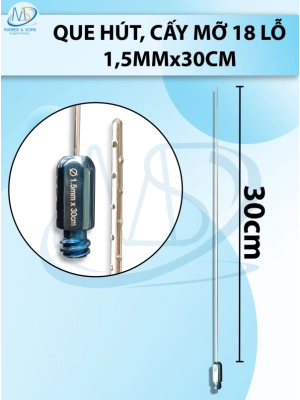 Que tiêm dung dịch 18 lỗ 1,5mmx30cm