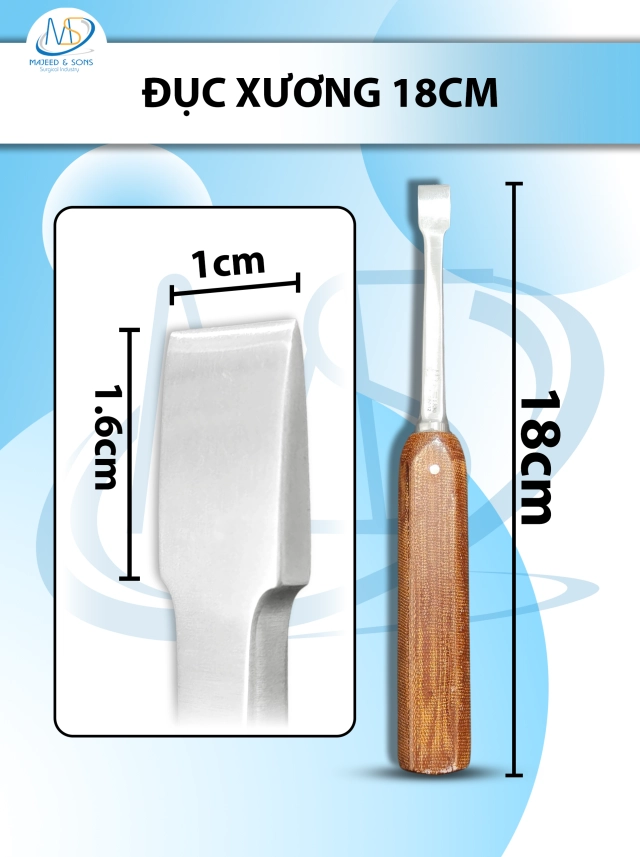 Đục xương, Đục Lexer Mini Osteotome 18cm, d1.6cm r1cm