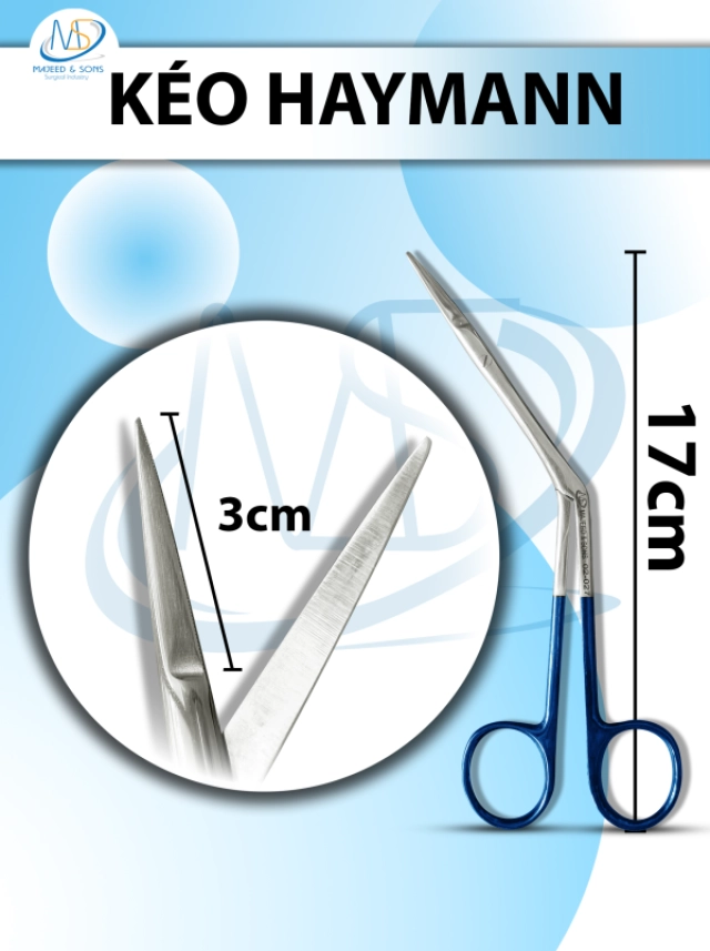 Đục xương (osteotome) 24cm lòng máng thẳng, đầu D6.5cm R1cm