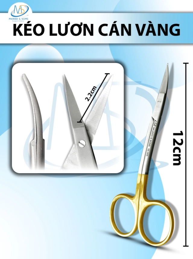 kéo lươn Dài 13cm, lưỡi D2.2cm