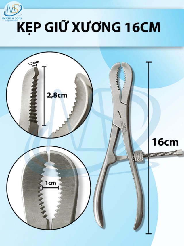 Kìm giữ xương 16cm