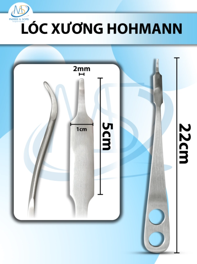 Kẹp xương càng cua 14.5cm, Răng Cưa D1.5cm kẹp D4.5mm R3mm