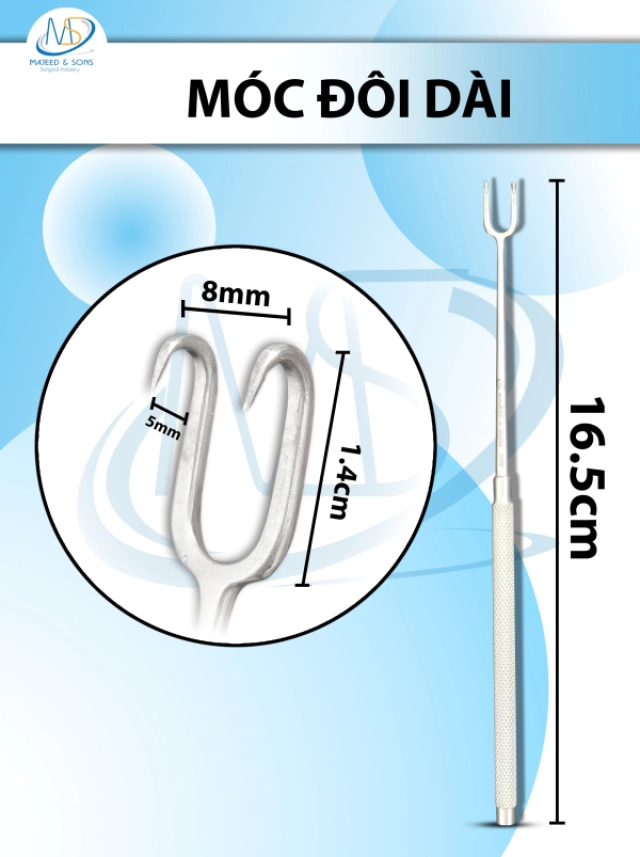Móc đôi Dài 16.5cm D1.4cm R8mm