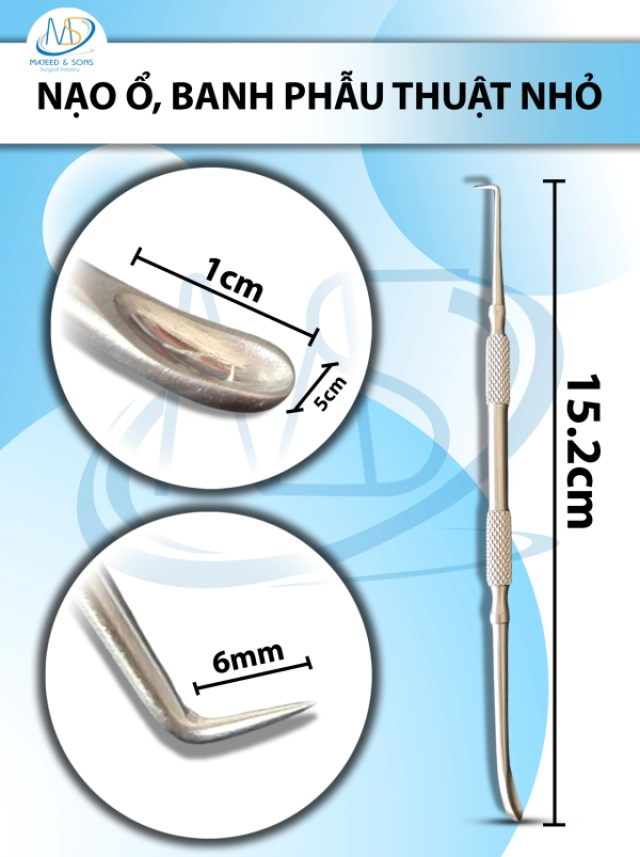 Que hút mỡ, cấy mỡ 4mm x 30cm 3 lỗ D6mm R4mm dài 32,5cm
