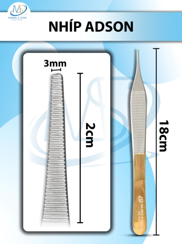 Kìm gắp xương sàng, kẹp phẫu thuật xương mũi weil- Blackesley Dài 19cm có thể tháo rời, chiều dài làm việc 11cm, đầu D5mm R2.5mm