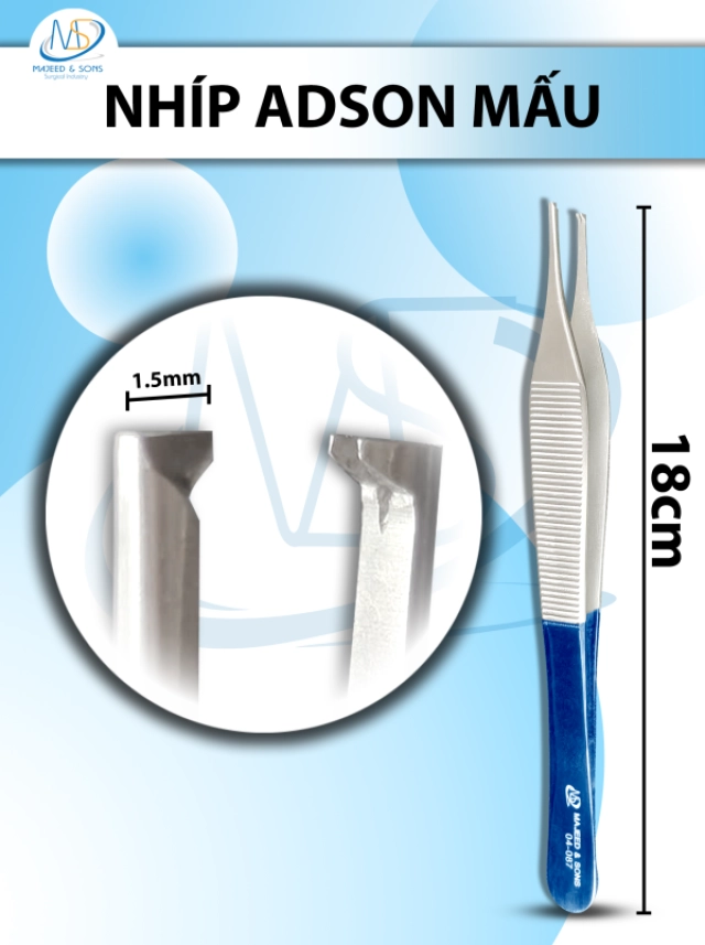 Kìm gặm xương, Kẹp chỉnh hình cột sống Dài 28cm,chiều dài làm việc 19.5cm, đầu gặm ngang D1cm R2mm
