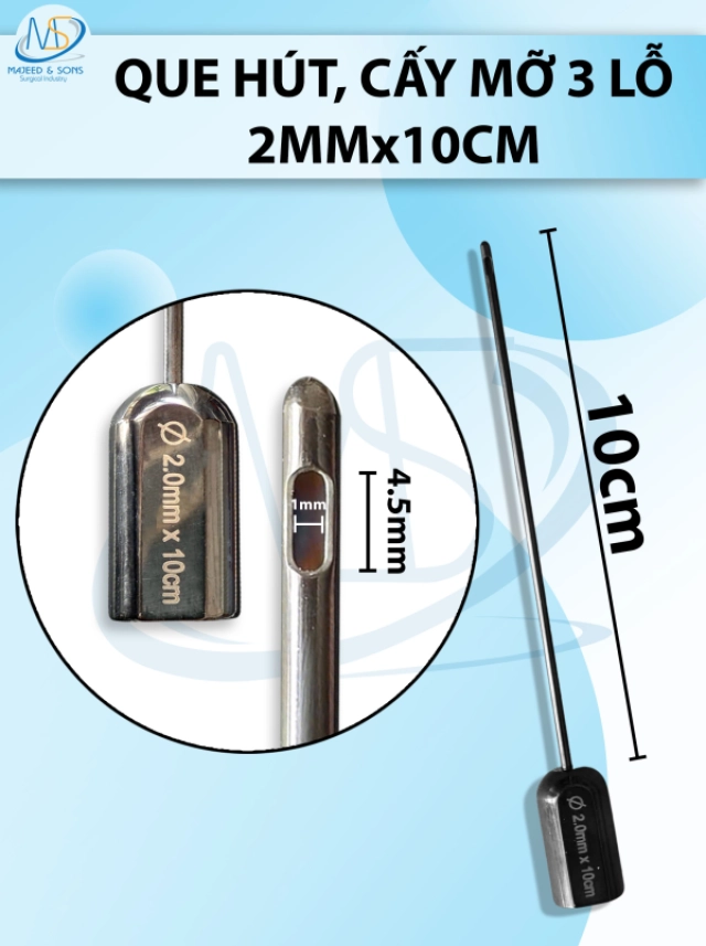 Mài xương 2 đầu 20cm, Đầu cong (D3cm R7mm)  đầu thẳng( D1.7cm R6mm)