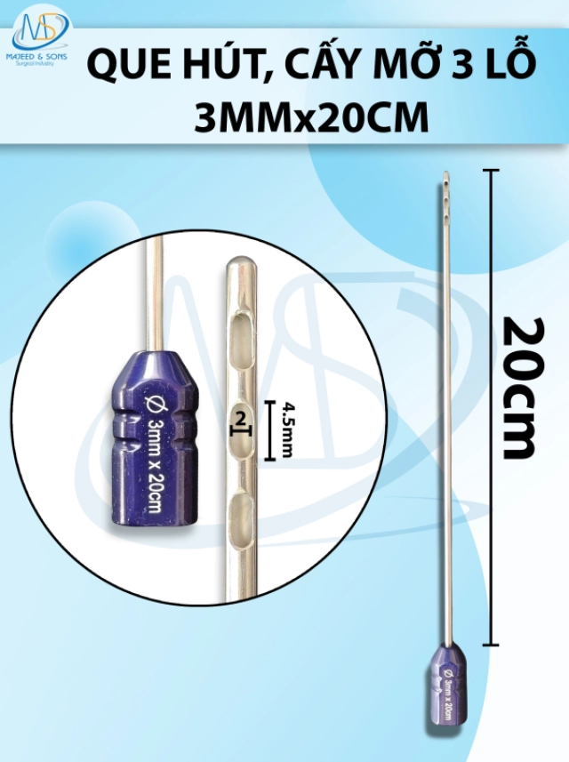 Dụng cụ kéo giãn phẫu thuật malleable (malleable retractor) Dài 20cm R0.9cm, làm từ thép không gỉ mềm dẻo có thể tái sử dụng