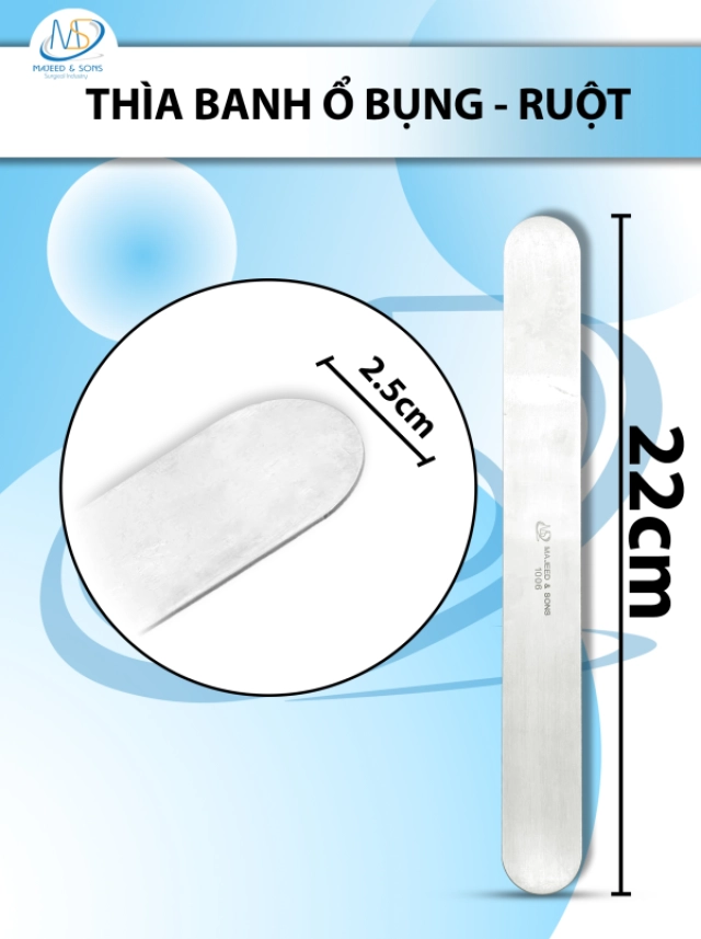 Thìa banh ổ bụng và ruột có thể uốn dẻo Dài 22cm R2.5cm